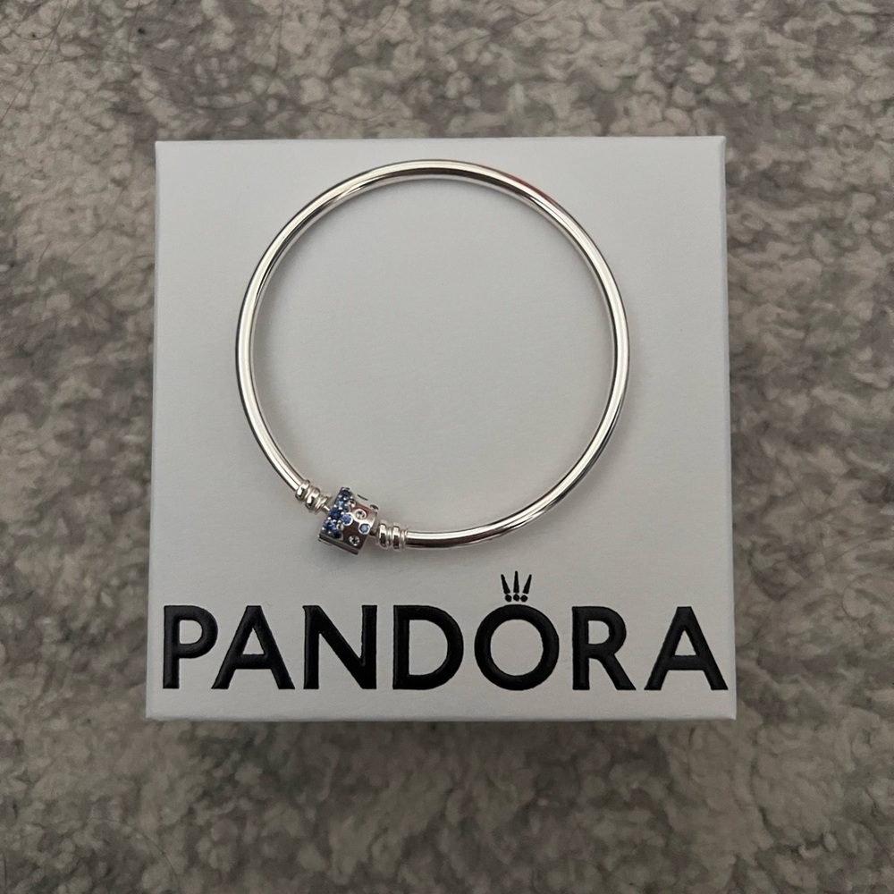 Pandora Silver Bracelet with Blue Accents